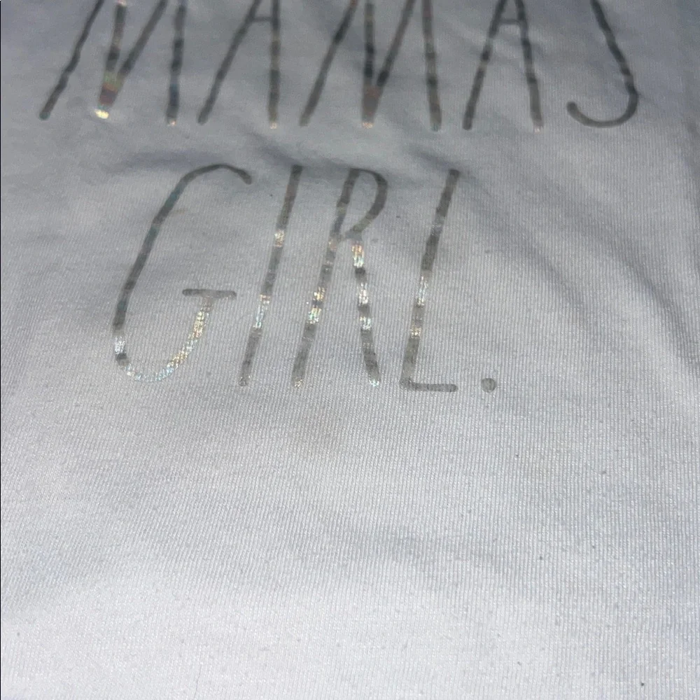 Rae Dunn White 'Mama's Girl' Ruffle Sleeve Tee
